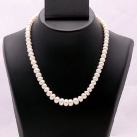 5mm to 9mm - Flat White Pearls Graduation Image