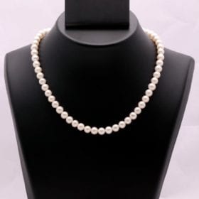 7mm Round White Pearl Set (Single Strand) Image