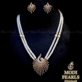 2 Layered Peacock Pendent Set Image