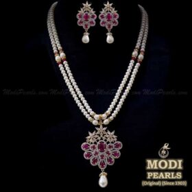 2 Row Pearl Necklace Set (T) Image